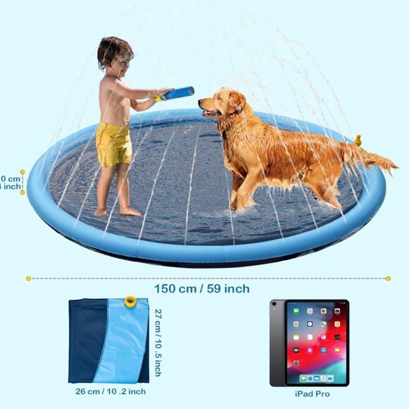 Splash Sprinkler Pad for Dogs - 59" - Picture 4 of 8